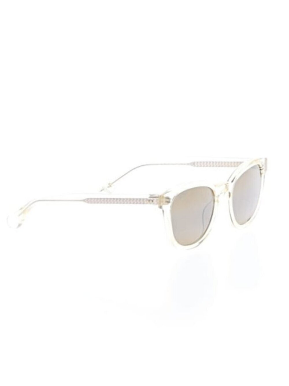 Maui Jim Clear Frame Sunglasses with Silver Mirrored Lenses